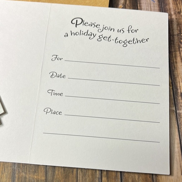 5for$10 Hallmark Christmas party get together invitations 8 Cards and envelopes - Picture 3 of 4